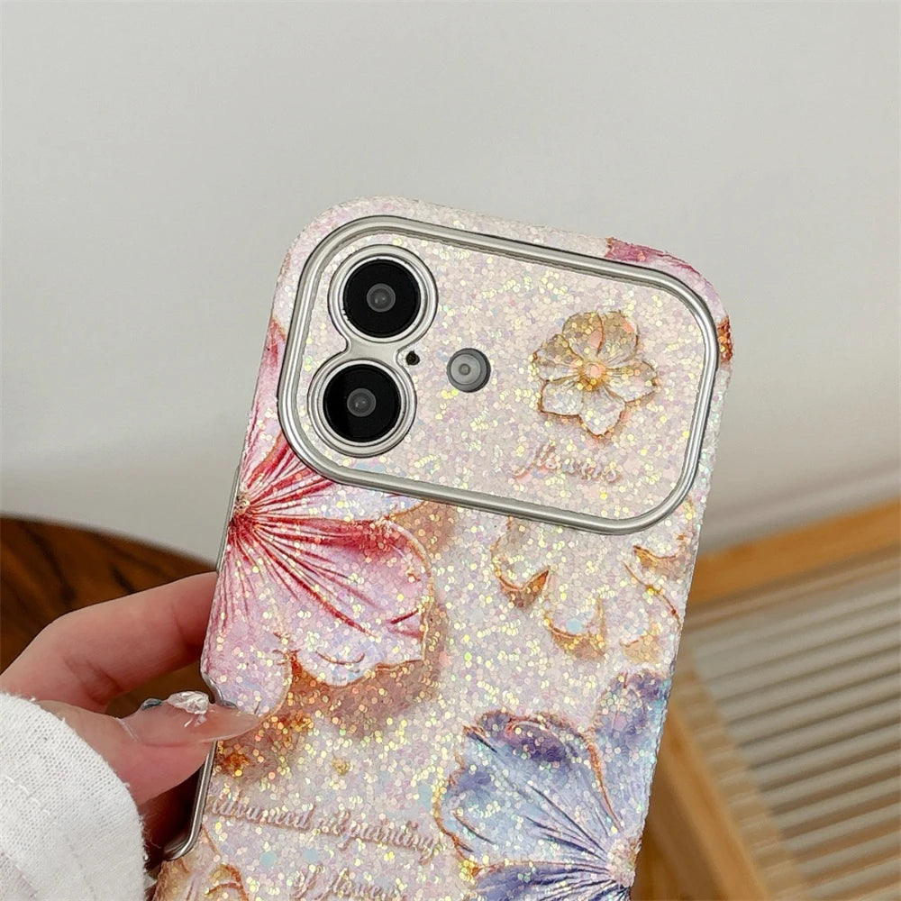 フラワーモチーフ iPhoneケース｜パステルカラー・立体テクスチャ #240605