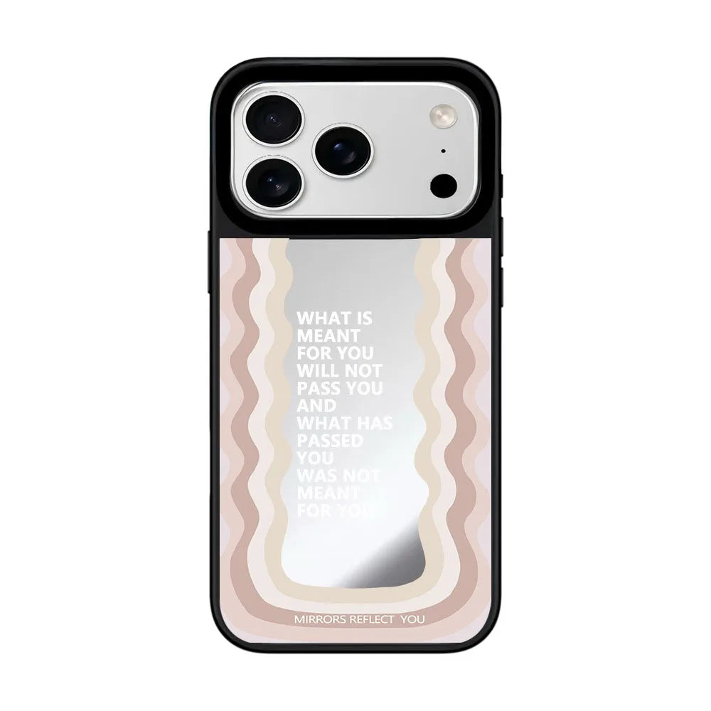 【ミラーシリーズ】鏡面仕上げ 英字メッセージ入り おしゃれ耐衝撃 スマホケース｜iPhone対応 #251224