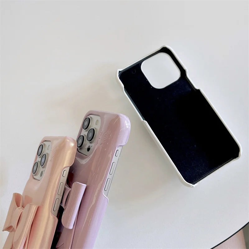 【艶めく光沢×立体リボン】大人ガーリーな3Dデザインケース｜iPhone対応 #250508