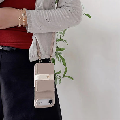 【カードポケットシリーズ】ストラップ付き 多機能PUレザー スマホケース｜iPhone対応 #251212