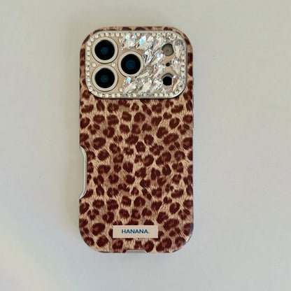 【ジュエルカメラ】レオパード スエードタッチ 大人レディスマホケース｜iPhone対応 #241024