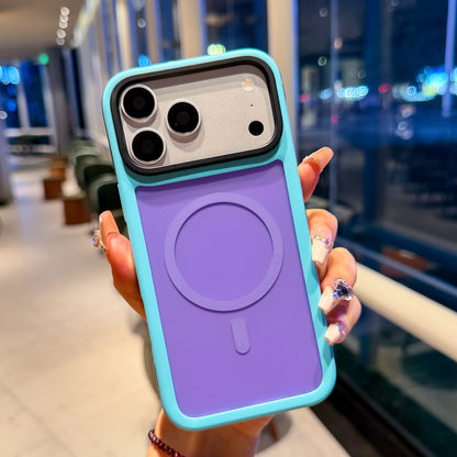 【ハンドストラップ付き】バイカラー マグネット内蔵 iPhoneケース（全5色） カジュアル・スポーティー PCA #261181
