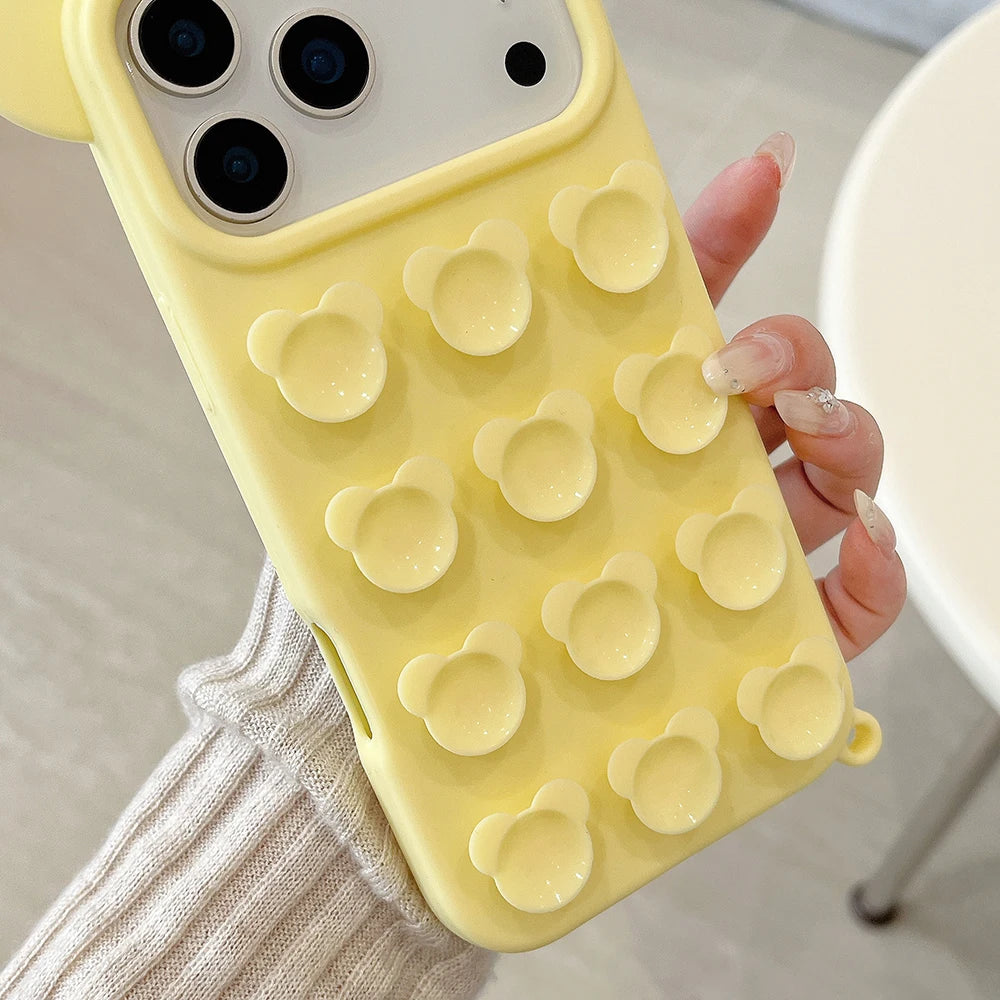 【ベアポップ】くまみみ × ポップバブル スマホケース｜iPhone対応 #240811