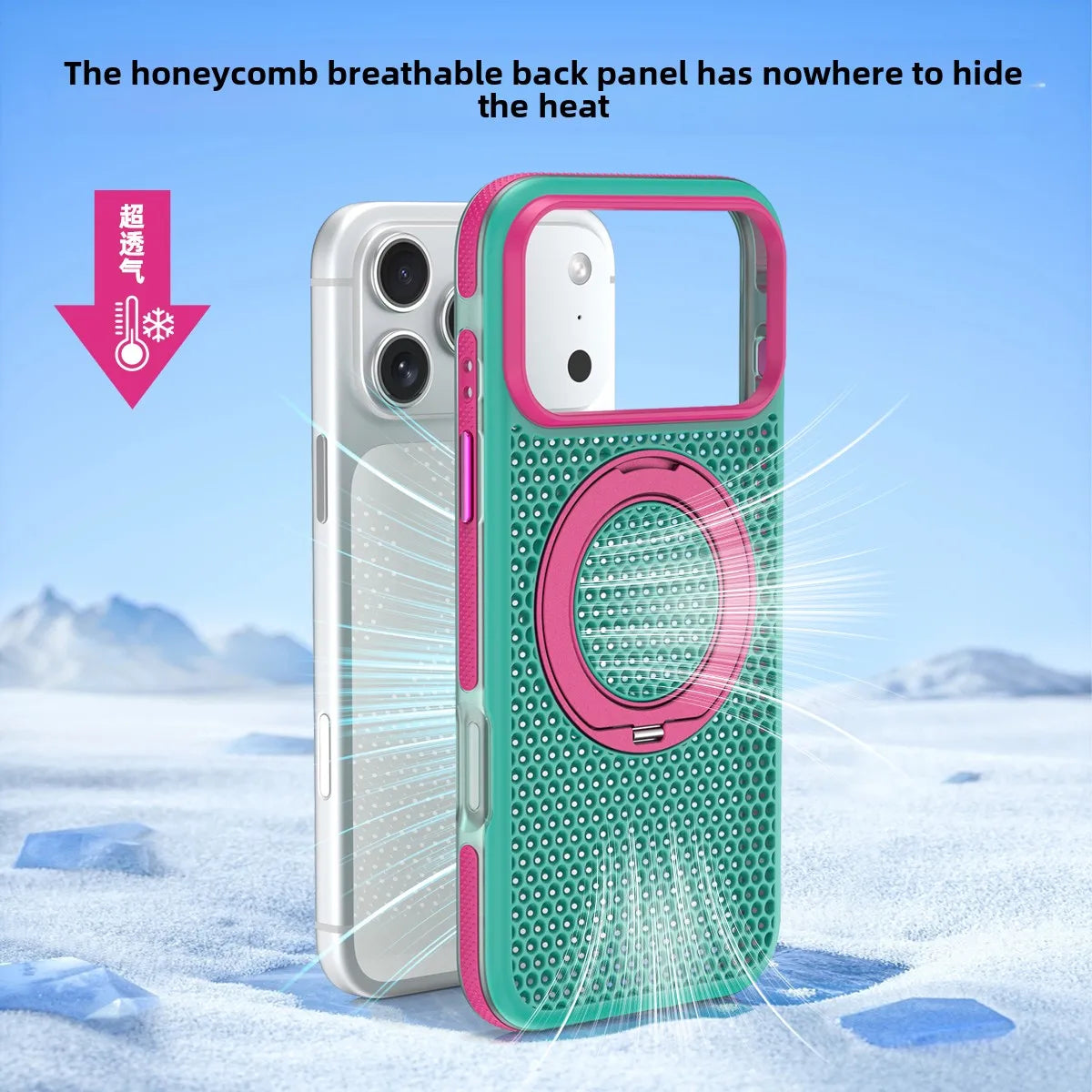 カラーフレーム スタンドリングiPhoneケース (全8色) コントラスト・ハンズフリー #261237