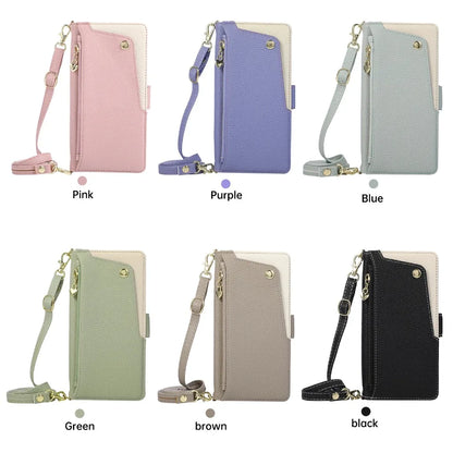 3in1 多機能ウォレットショルダー iPhoneケース (全6色) トレンド・スマート #261234