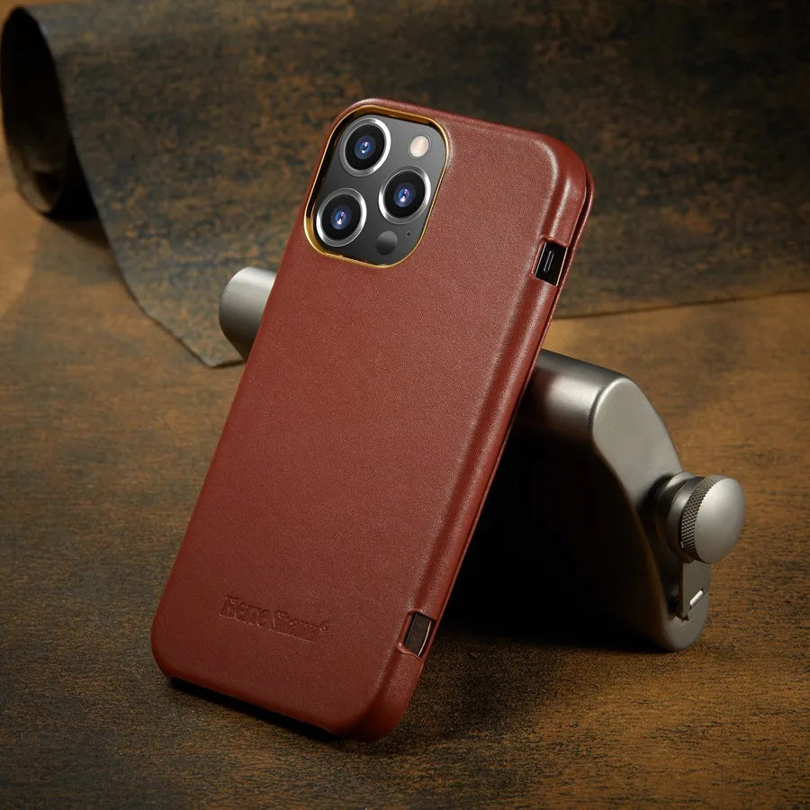 【ブックスタイル】シンプルレザー 手帳型 iPhoneケース #240209