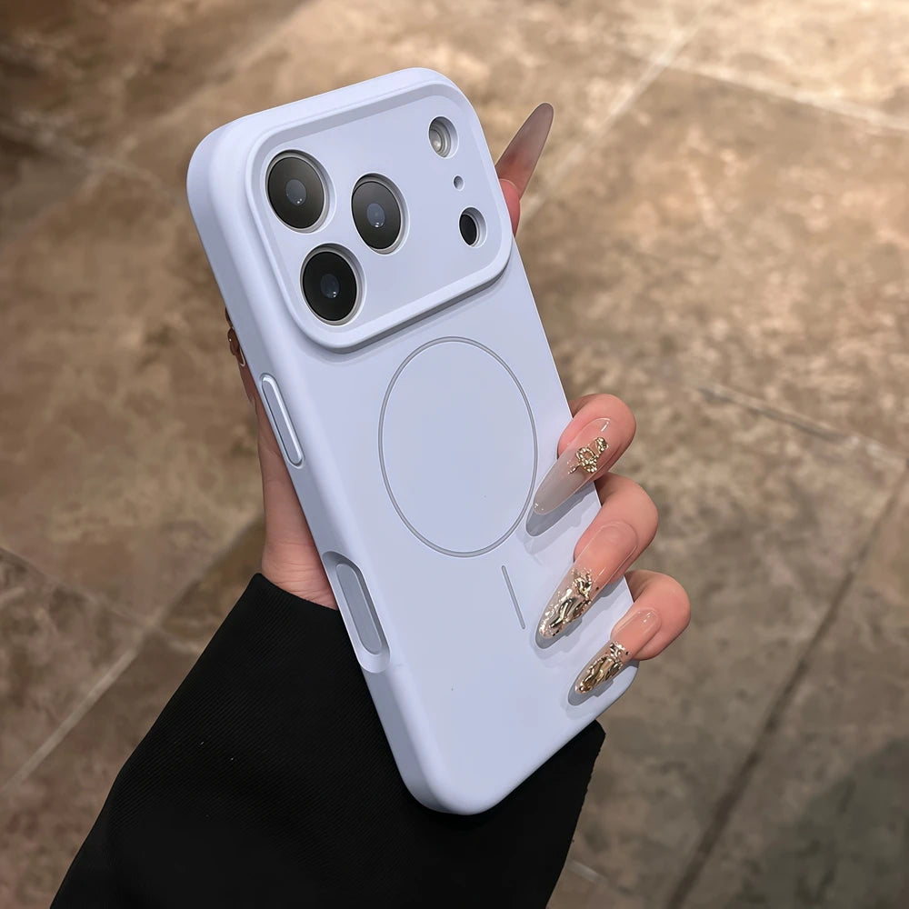 【Magnet内蔵】パステルカラー シンプル ロープストラップ付き マット スマホケース｜iPhone対応 #240708