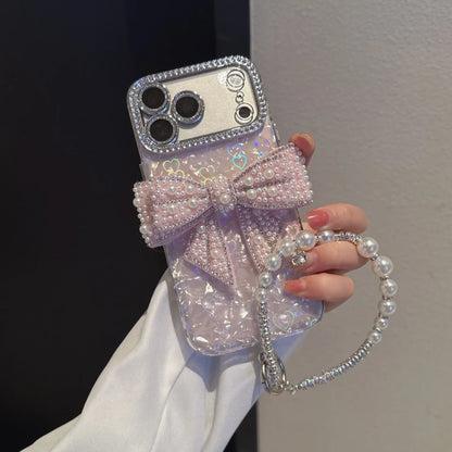 パールリボンビジュー iPhoneケース (全2色) トレンド・ガーリー #261232