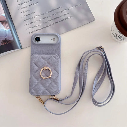 【キルティングシリーズ】カード収納付き ショルダー付き キルティング調 スマホケース｜iPhone対応 #251117