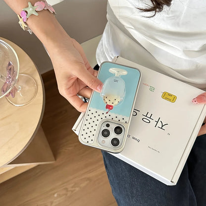 【アイスクリーム ソーダ デザイン】レトロポップスマホケース｜iPhone対応 #250806