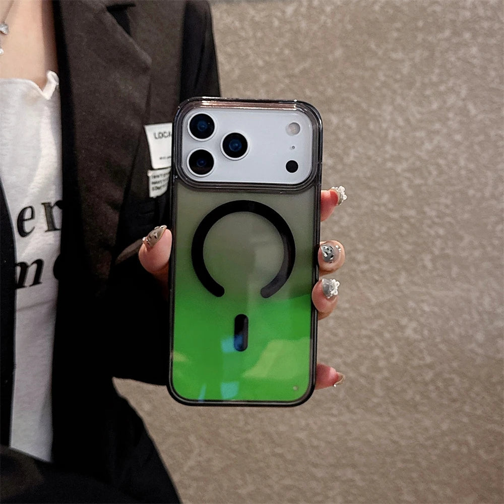 【流れるシリーズ】ネオンカラー 発光 クリアケース｜iPhone対応 #240903