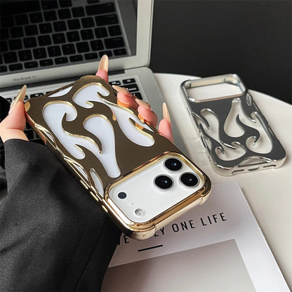 3D 炎 メタルフレームライン iPhoneケース｜トレンド・Y2Kデザイン #231119