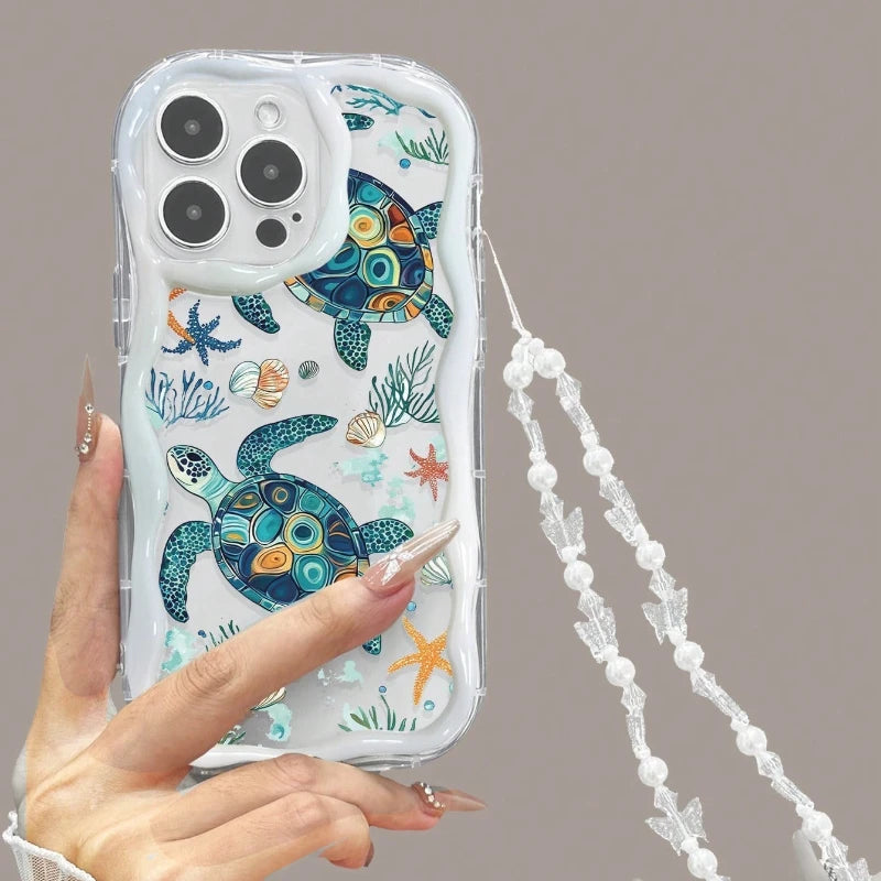 オーシャンタートル iPhoneケース｜クリアブルー・海モチーフ・韓国サマー #230920