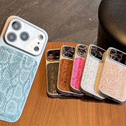 【スネークタッチ】パイソンレザー調 × ハンドストラップ スマホケース｜iPhone対応 #240823