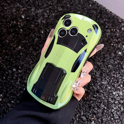 スポーツカー風 立体デザイン iPhoneケース｜スタンド機能付き #231226