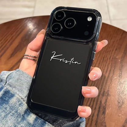 【カスタムシリーズ】クリアフレーム シンプル 名入れ スマホケース｜iPhone対応 #240719