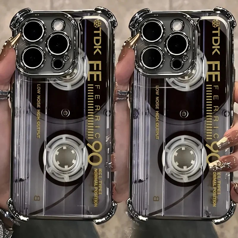 レトロ カセットテープ / ラジカセ デザイン iPhoneケース #260105