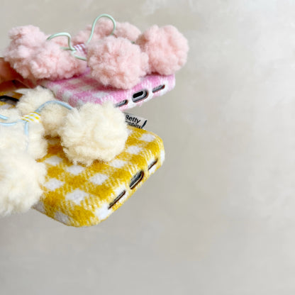 もこもこリボン チェック柄 iPhoneケース #240506