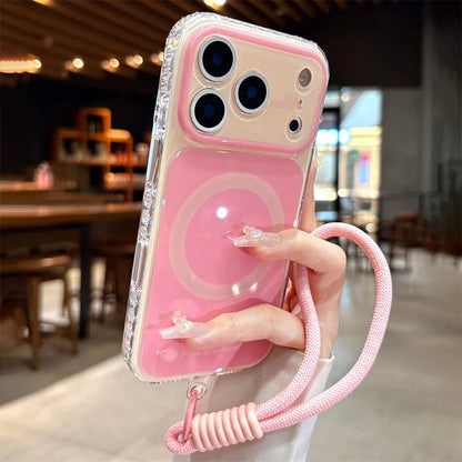 マグネット対応 ロープストラップ付き パステルカラー iPhoneケース #261070