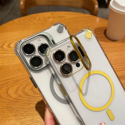 【Magnet内蔵】クリアフレーム リングスタンド デザイン ケース｜iPhone対応 #260124