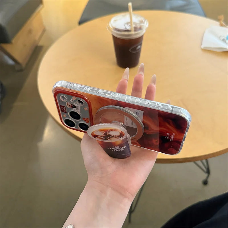 コーヒーデザイン 立体ドリンクモチーフ iPhoneケース｜カフェ風・ユニーク #260077