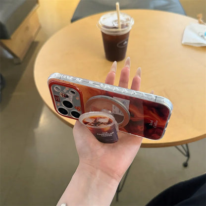 コーヒーデザイン 立体ドリンクモチーフ iPhoneケース｜カフェ風・ユニーク #260077