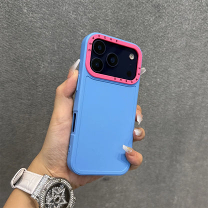 【カラフルバンパーシリーズ】耐衝撃 シリコン TPU カラーライン ネオン バイカラー デザイン スマホケース｜iPhone対応 #251225