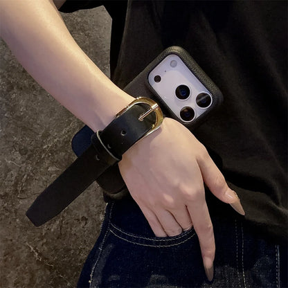 【レザーシリーズ】ベルトデザイン 高級感 レザー調 スマホケース｜iPhone対応 #251124