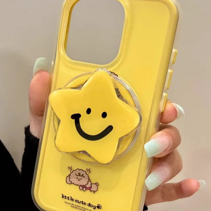 【スマホグリップ】スマイルスター にっこり星のポップスタンド マグネット対応｜ #241119