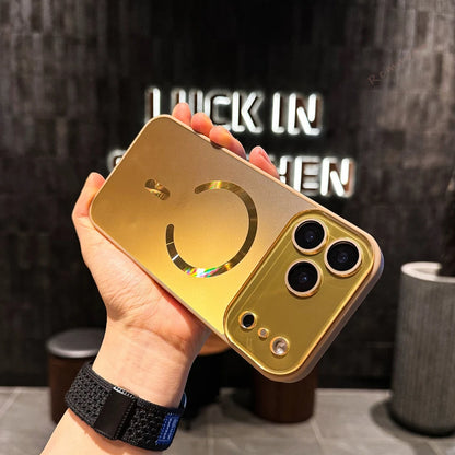 メタリックリング Magnet内蔵 iPhoneケース｜ミラー調・スタイリッシュ #240316