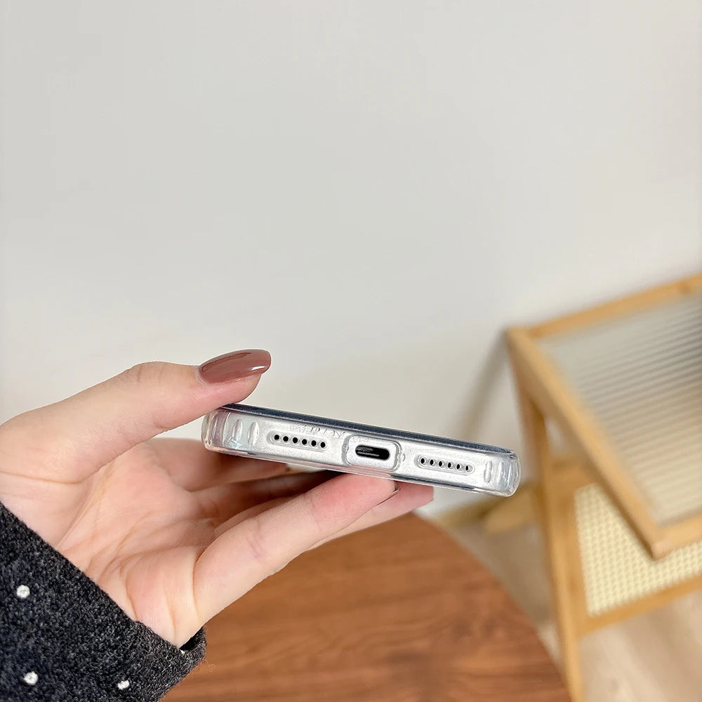 【Magnet内蔵】ドリーミーグラデーション きらめき スター クリアスマホケース｜iPhone対応 #241025