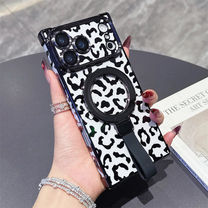 【スクエアシリーズ】ヒョウ柄 レオパード Magnet対応 iPhoneケース #260210