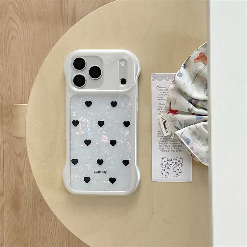 シェル風 プチハート ガーリーデザイン iPhoneケース #230929