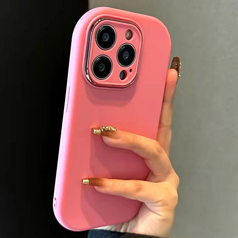 【スムースパステルフレーム】パステルカラー × メタリックカメラフレーム スマホケース｜iPhone対応 #250613