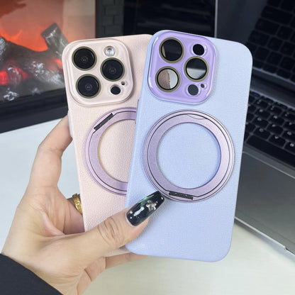 レザー調 リング付き iPhoneケース｜スタンド対応・マット仕上げ #260103