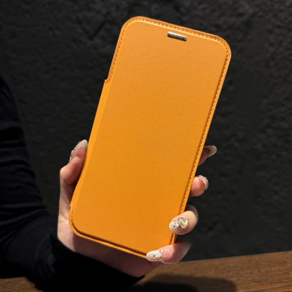 Magnet内蔵 レザー調 フリップ 手帳型デザイン カラーフレーム クリア iPhoneケース #240404