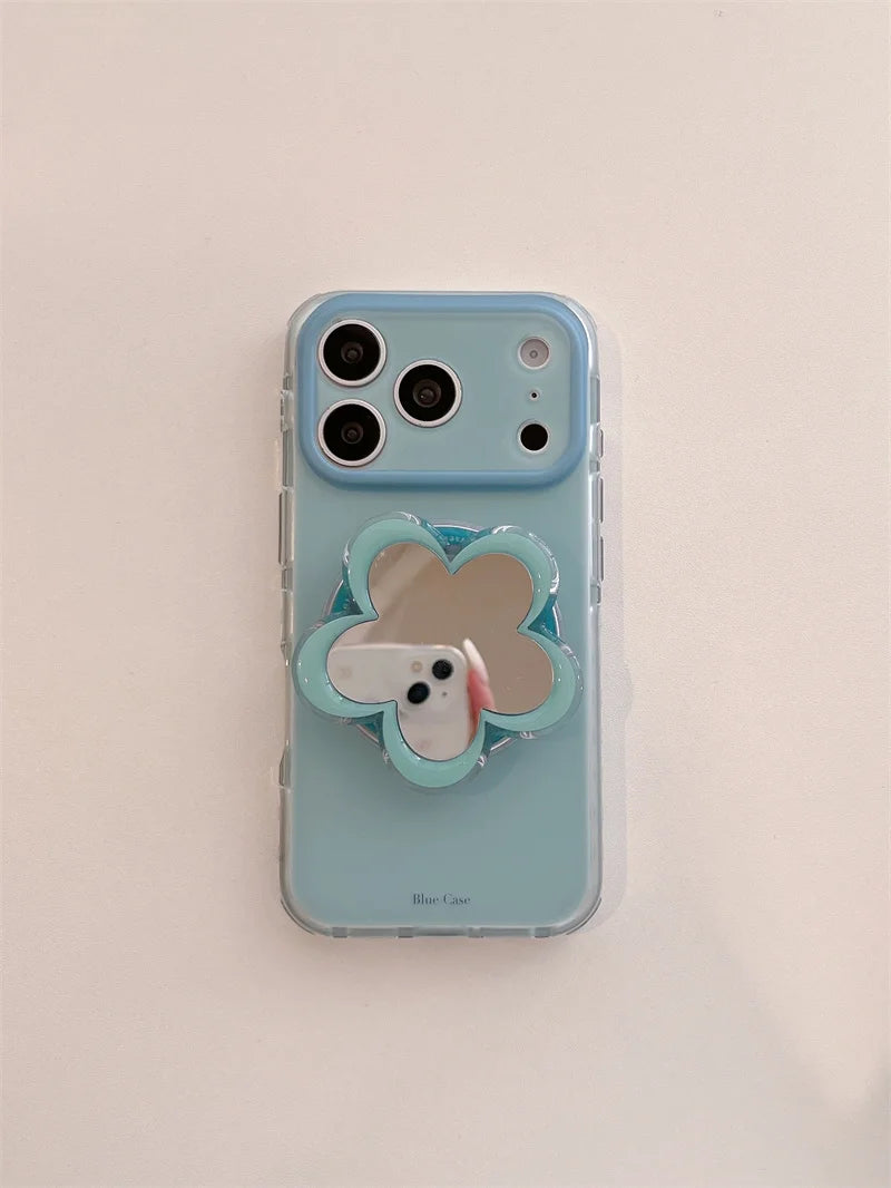 フラワーミラー グリップ付き Magnet内蔵 iPhoneケース #260620
