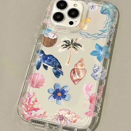 浜辺 夏風デザイン クリア iPhoneケース｜マリン・幻想的 #260090