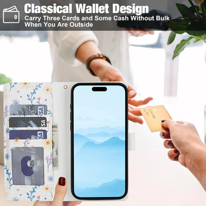 【ブックスタイル】花柄 フラワーキルティング ストラップ付き 手帳型 iPhoneケース｜カード収納 ショルダー対応 #240110