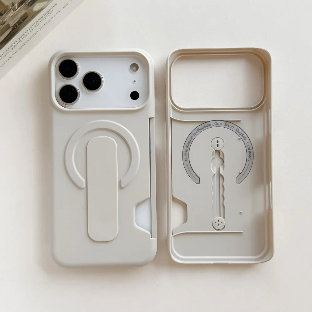 【Magnet内蔵】スライド式 シリコンベルト付き シンプルマット iPhoneケース #260128