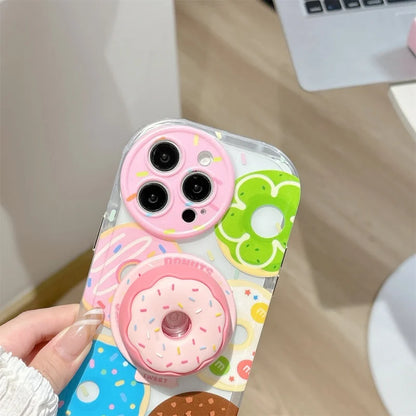 スマホグリップ｜ドーナツ デザイン スマホスタンド 落下防止 #260427