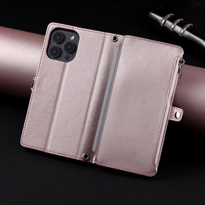 【ブックスタイル】シンプル レザー調 財布一体型 ブックスタイル 手帳型 iPhoneケース｜ショルダー対応 #240126