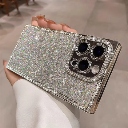 【スクエアシリーズ】グリッターラメ キラキラ スマホケース｜iPhone対応 #250821