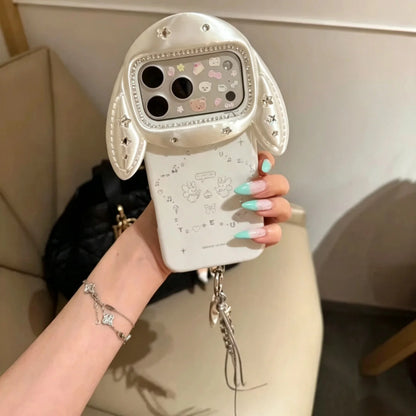 韓国風 3Dうさぎ スターチャーム付き iPhoneケース｜ウィッシュコア・ガーリー #261220