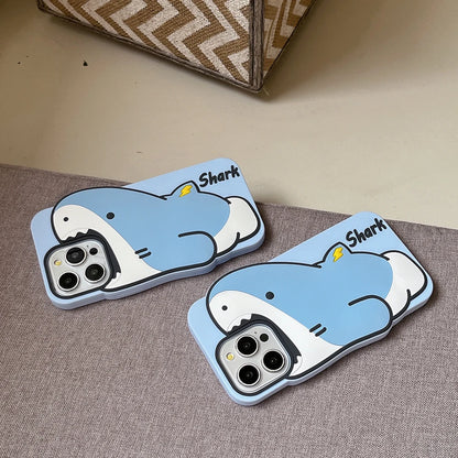 【アニマルシリーズ】かわいいサメデザイン 3D 立体スマホケース｜iPhone対応 #250904