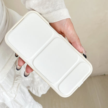 シンプル iPhoneケース｜折りたたみスタンド付き・パステルカラー #240529