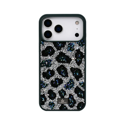 【キラキラビジューシリーズ】フルラインストーン ヒョウ柄 レオパード グリッター デコ スマホケース｜iPhone対応 #260113