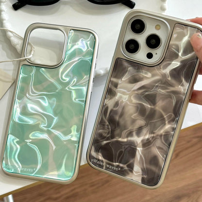 【マーメイドシリーズ】水面パール調 グラデーション 光沢デザイン スマホケース｜iPhone対応 #251222