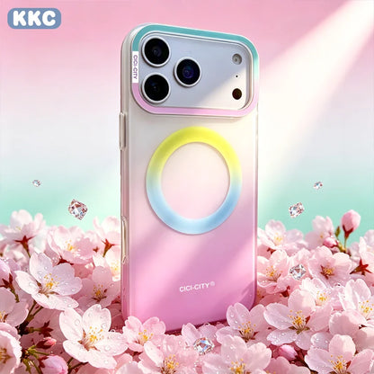 グラデーションカラー マグネット対応 iPhoneケース（全5色）｜グラデーション・ネオン風  #261027