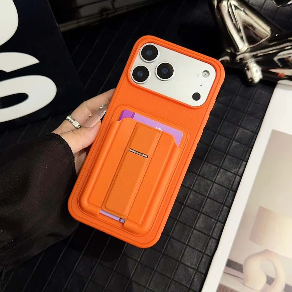 【スライドカードホルダー】スタンド付き×多機能スマホケース｜iPhone対応 #250114